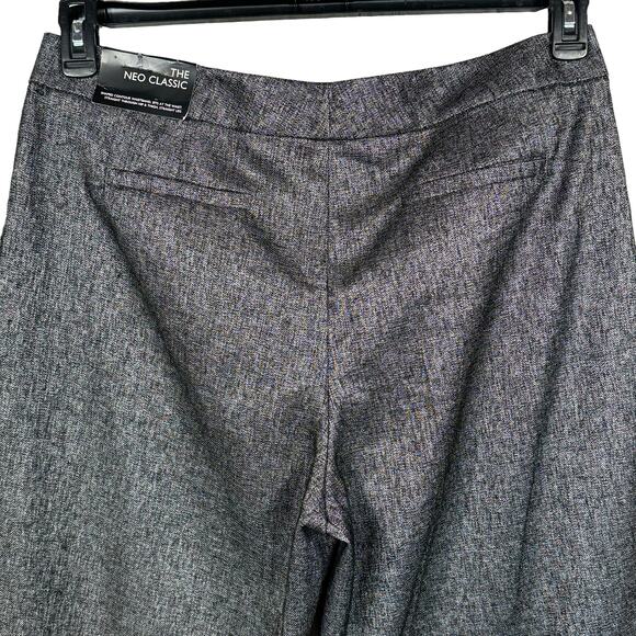 Nine West SZ 12 Neo Classic Dress Pants Straight Flat Front Pockets Black Ivory - Picture 5 of 9